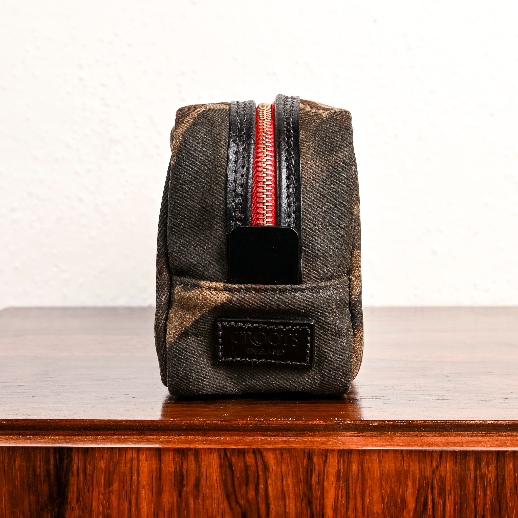 Croots Waxed Canvas Wash Bag Camo