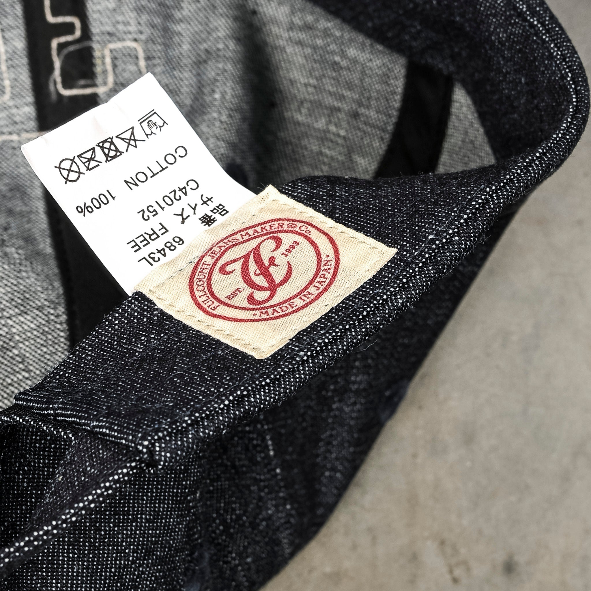 Fullcount Baseball Cap Denim One Wash "F"