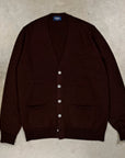 Drumohr Cashmere Cardigan con Bottoni Castano