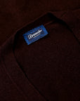 Drumohr Cashmere Cardigan con Bottoni Castano