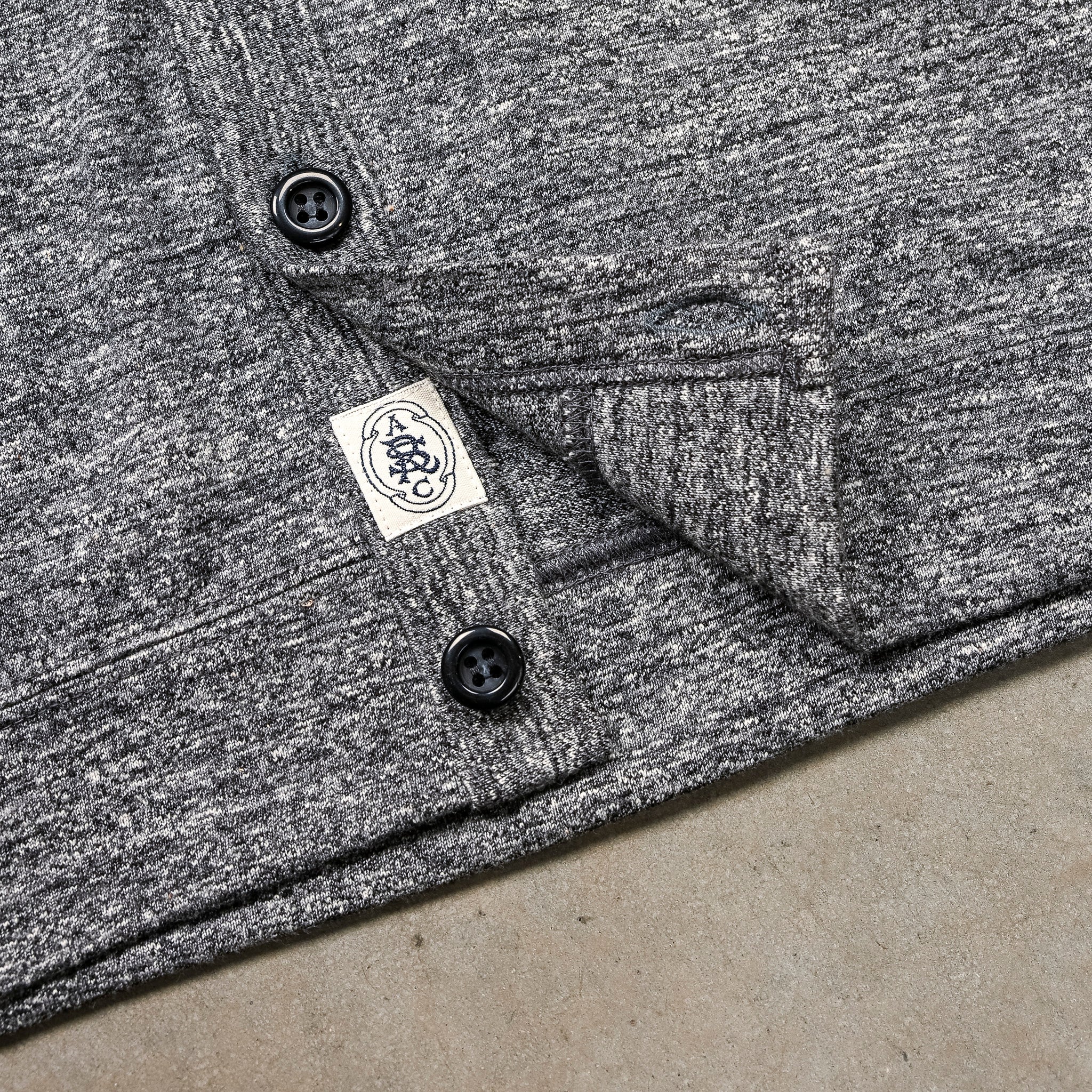 Riding High Azuma Jersey Cardigan Charcoal Mix