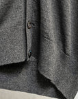 Olde H & Daughter Linen Silk Plain Stitch Cardigan Charcoal