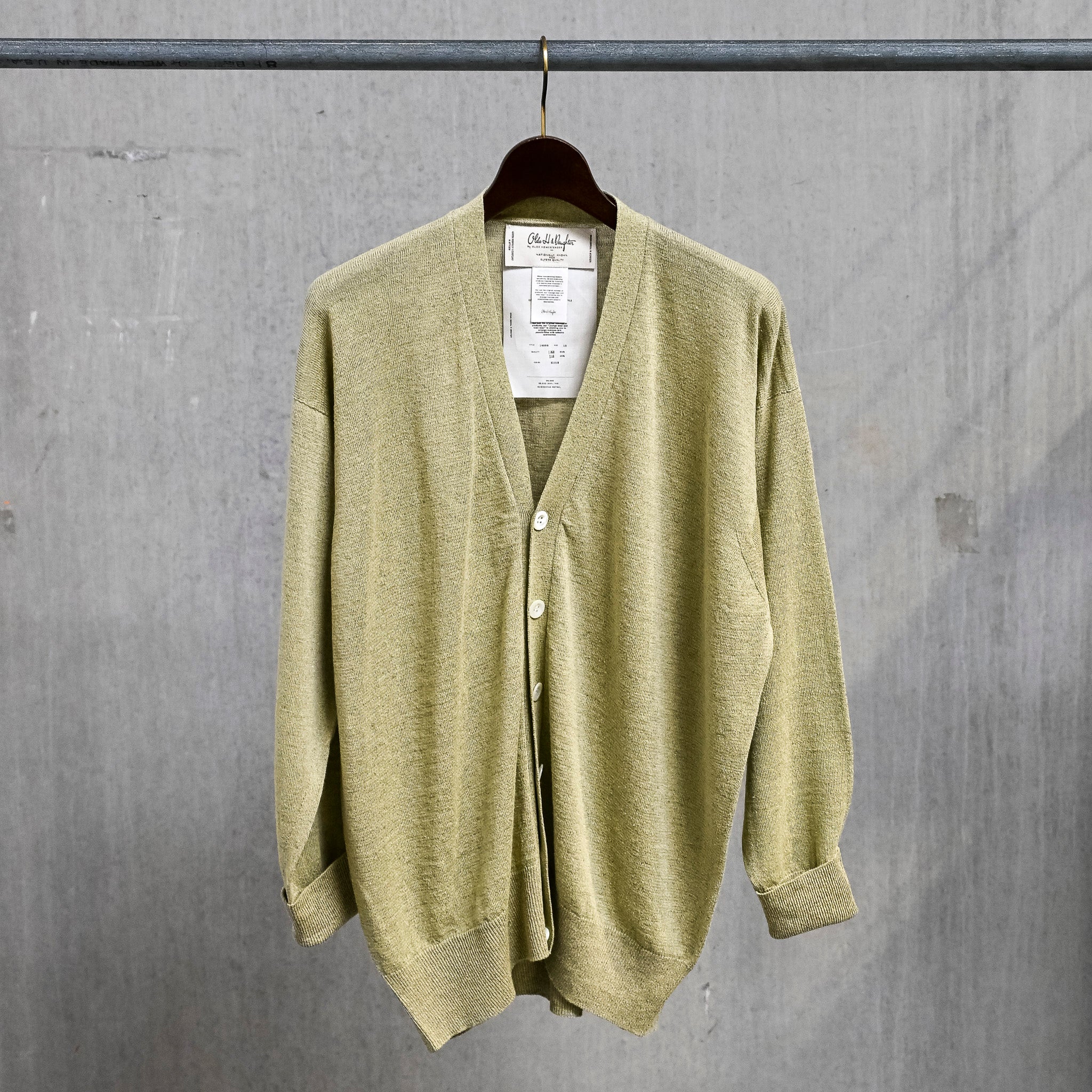 Olde H & Daughter Linen Silk Plain Stitch Cardigan Meadow – Frans