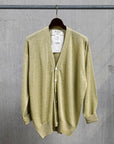 Olde H & Daughter Linen Silk Plain Stitch Cardigan Meadow