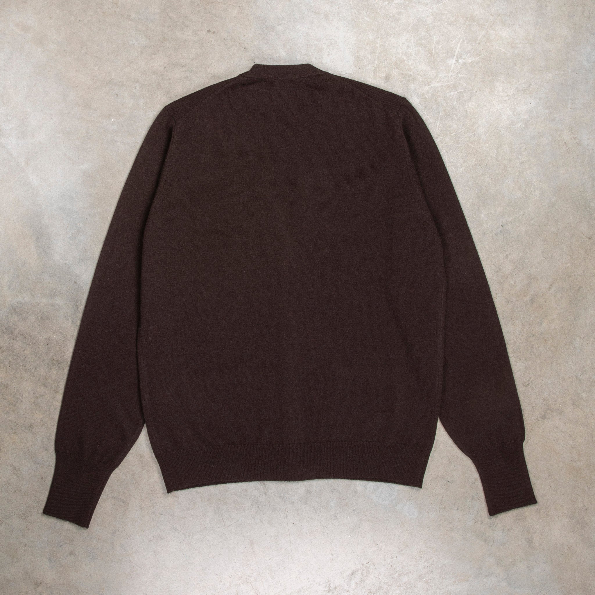 Drumohr Cashmere Cardigan con Bottoni Marrone