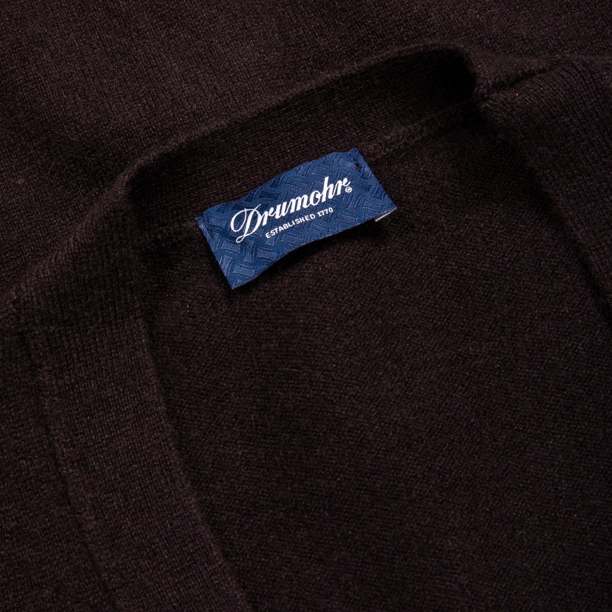 Drumohr Cashmere Cardigan con Bottoni Marrone