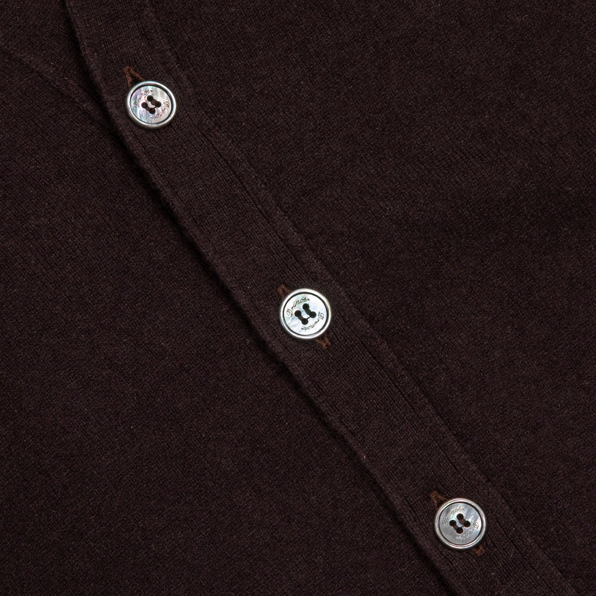 Drumohr Cashmere Cardigan con Bottoni Marrone