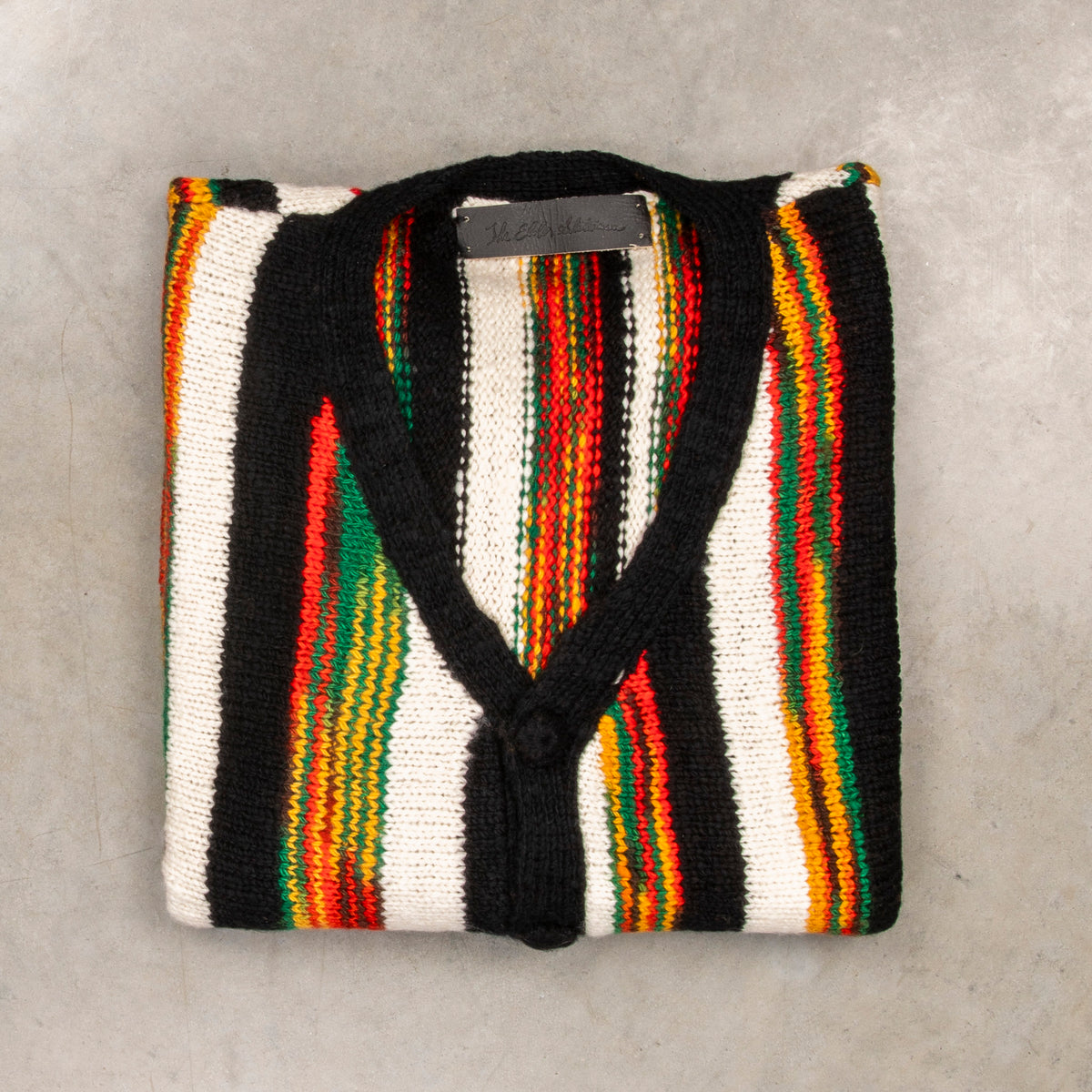 The Elder Statesman 100% Cashmere Rolo Cardigan Rasta – Frans 