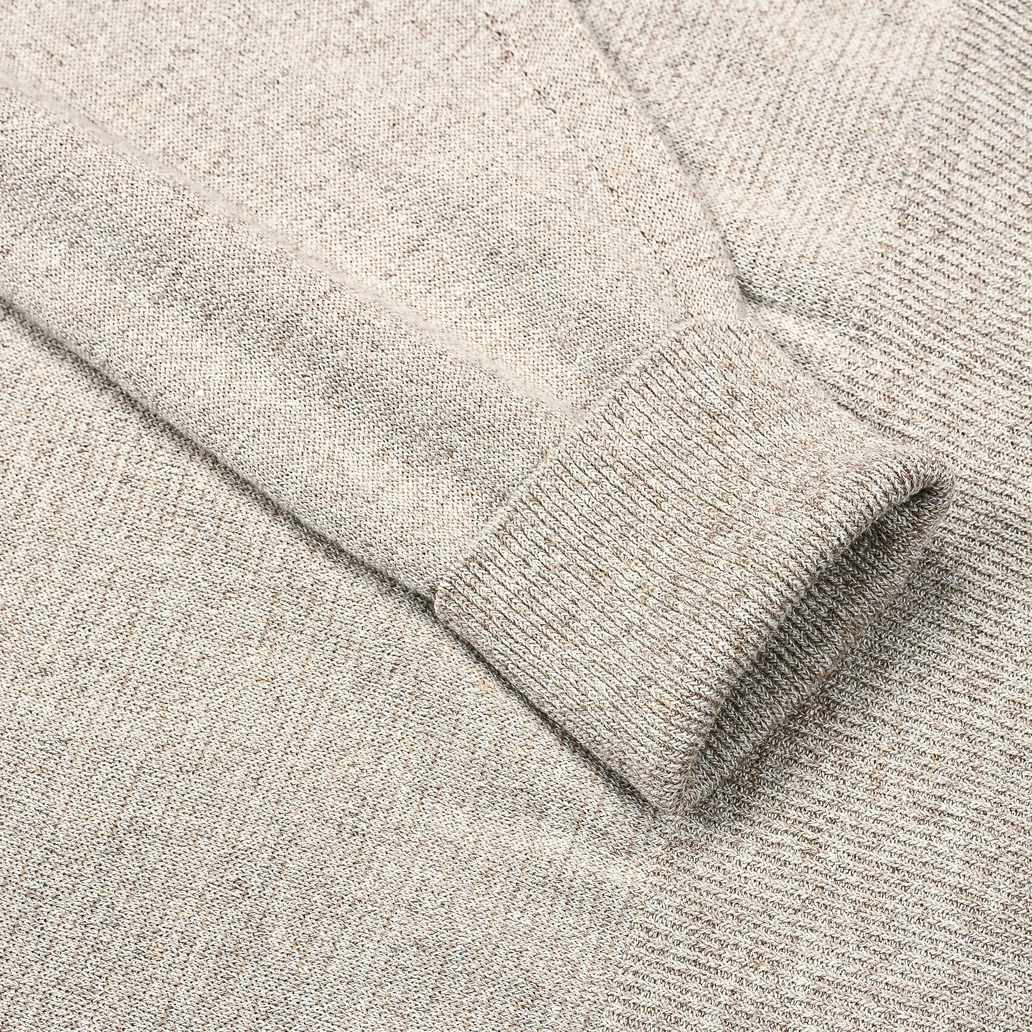 Olde H & Daughter Linen Silk Plain Stitch V-Neck Salt – Frans