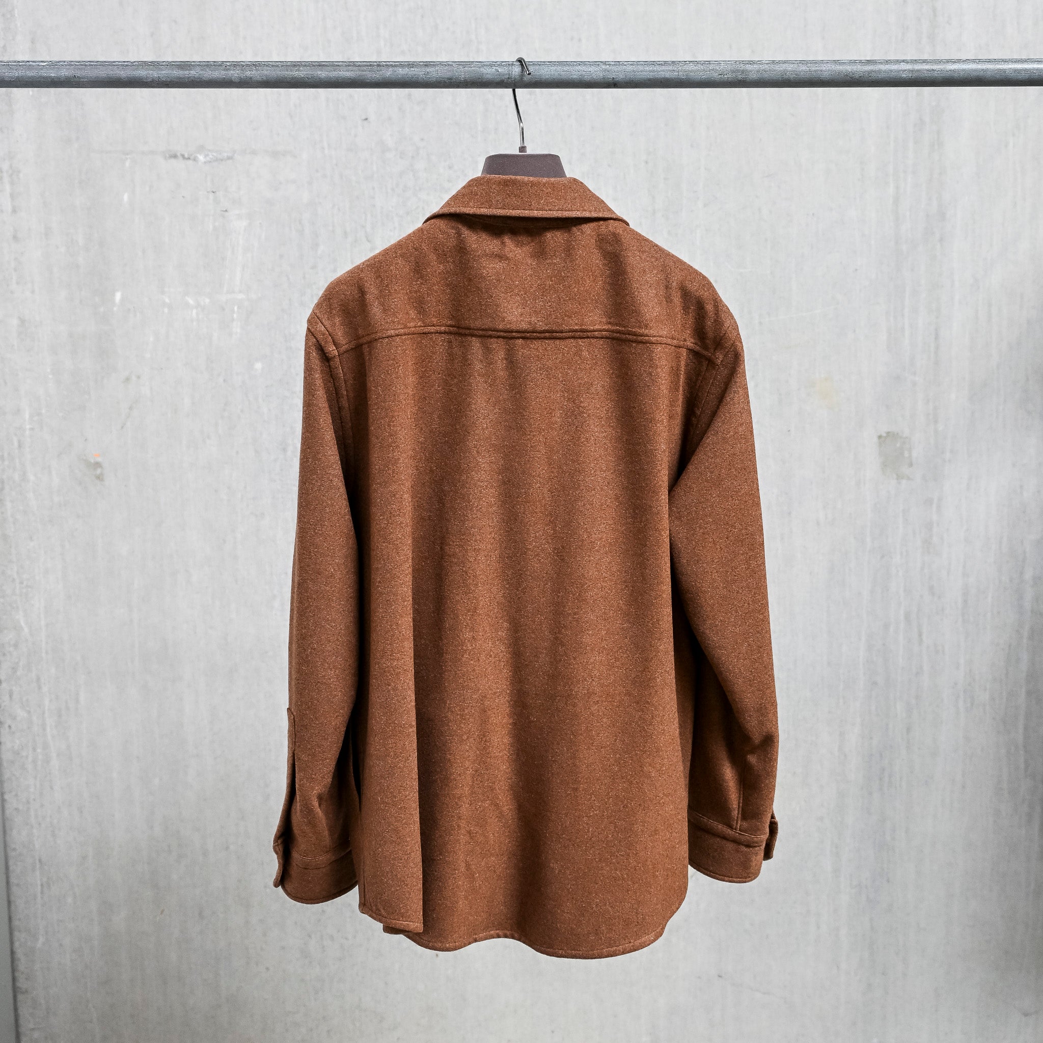 Caruso Overshirt Nuage 180's Wool Beige Scuro