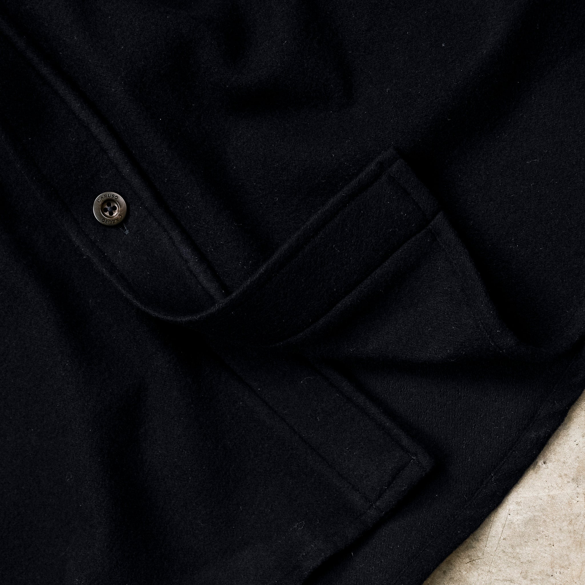 Caruso Overshirt Nuage 180's Wool Blu Notte
