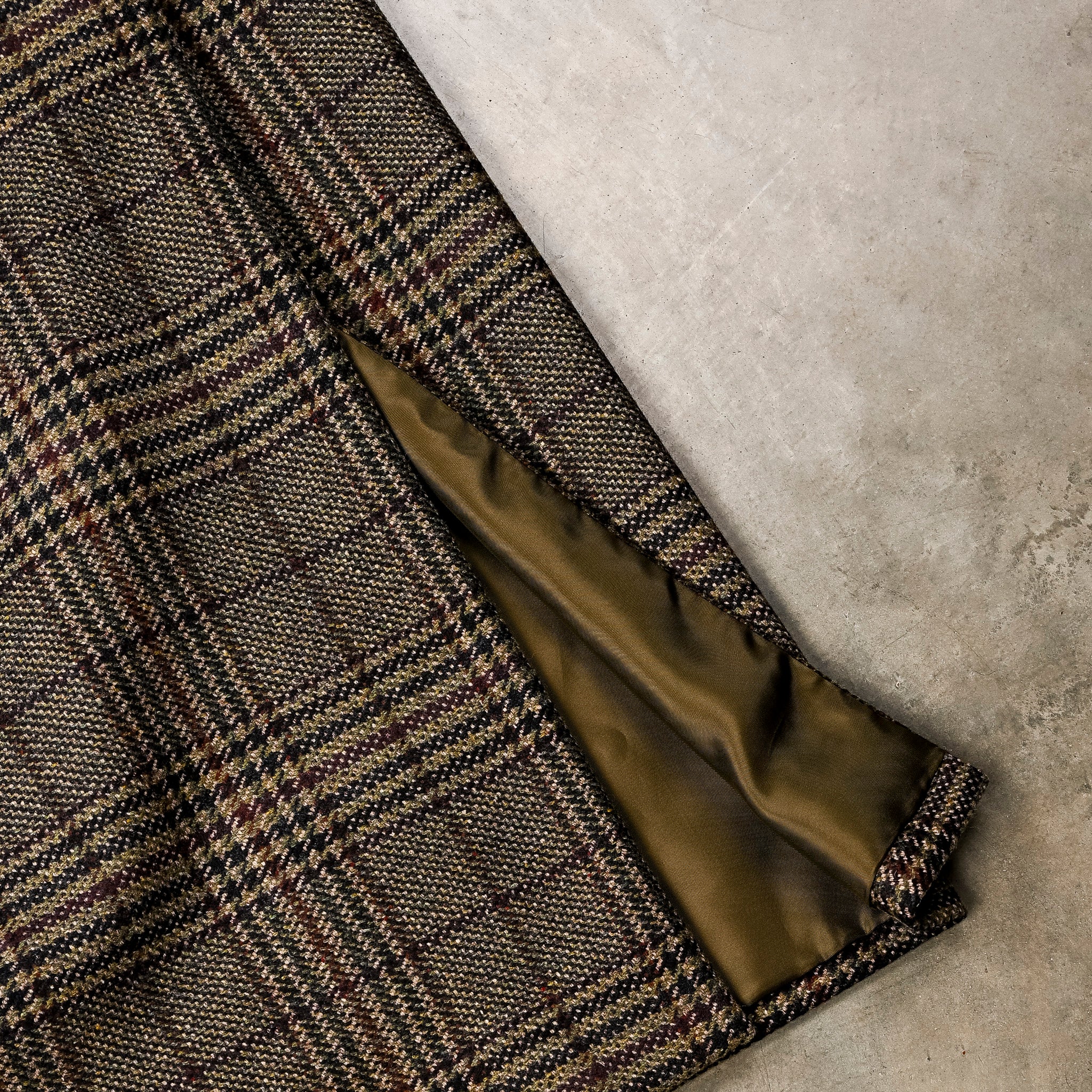 Caruso Rigoletto DB Overcoat Italian Tweed Verde Scuro