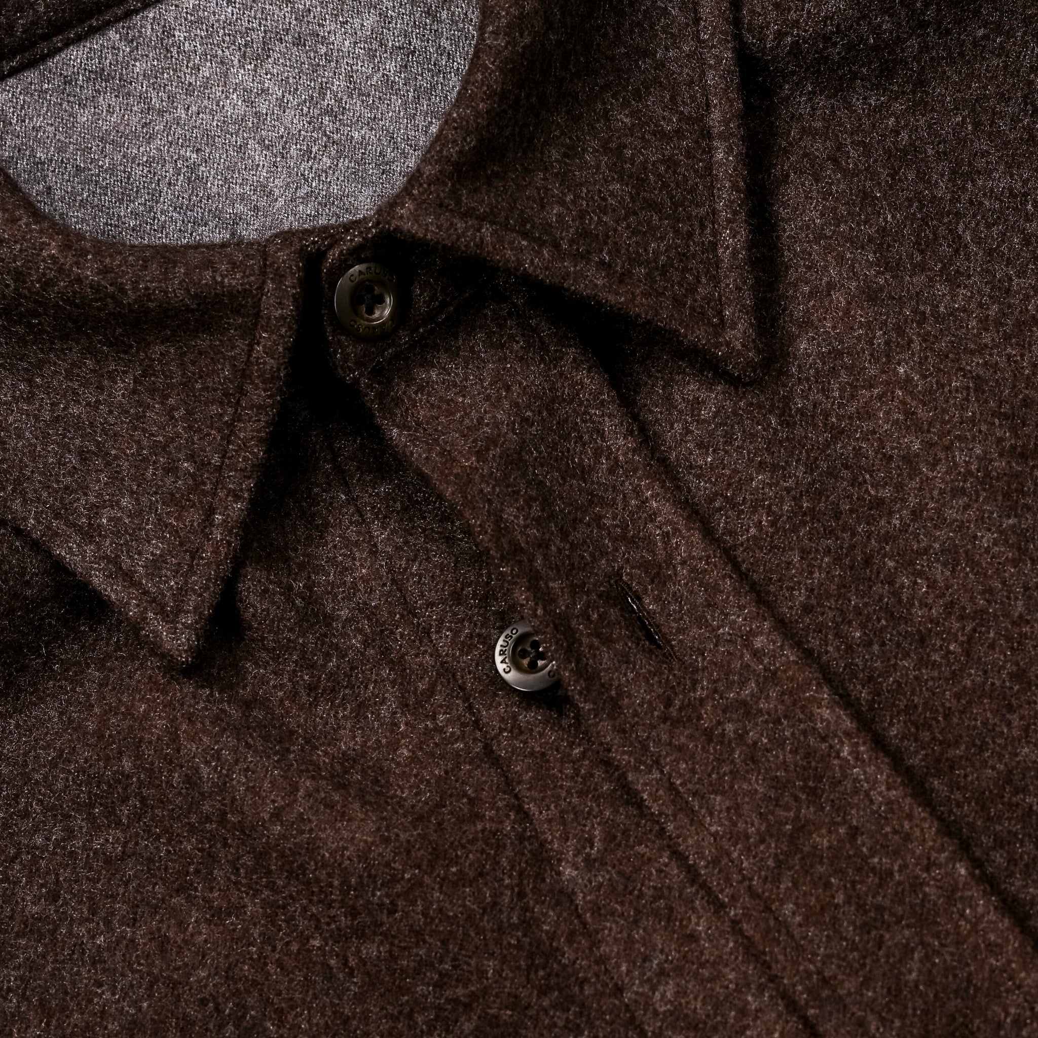 Caruso Overshirt Nuage 180's Wool Marrone