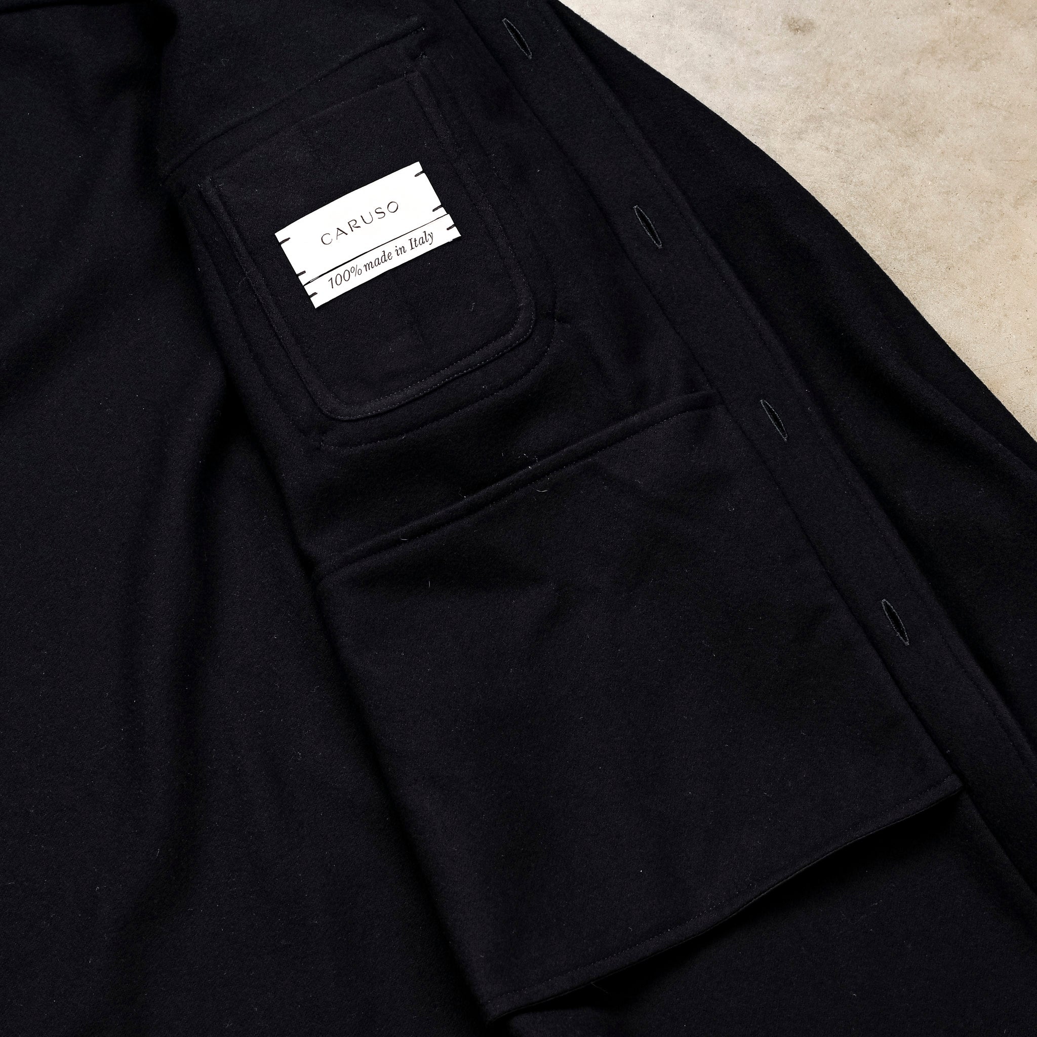 Caruso Overshirt Nuage 180's Wool Blu Notte