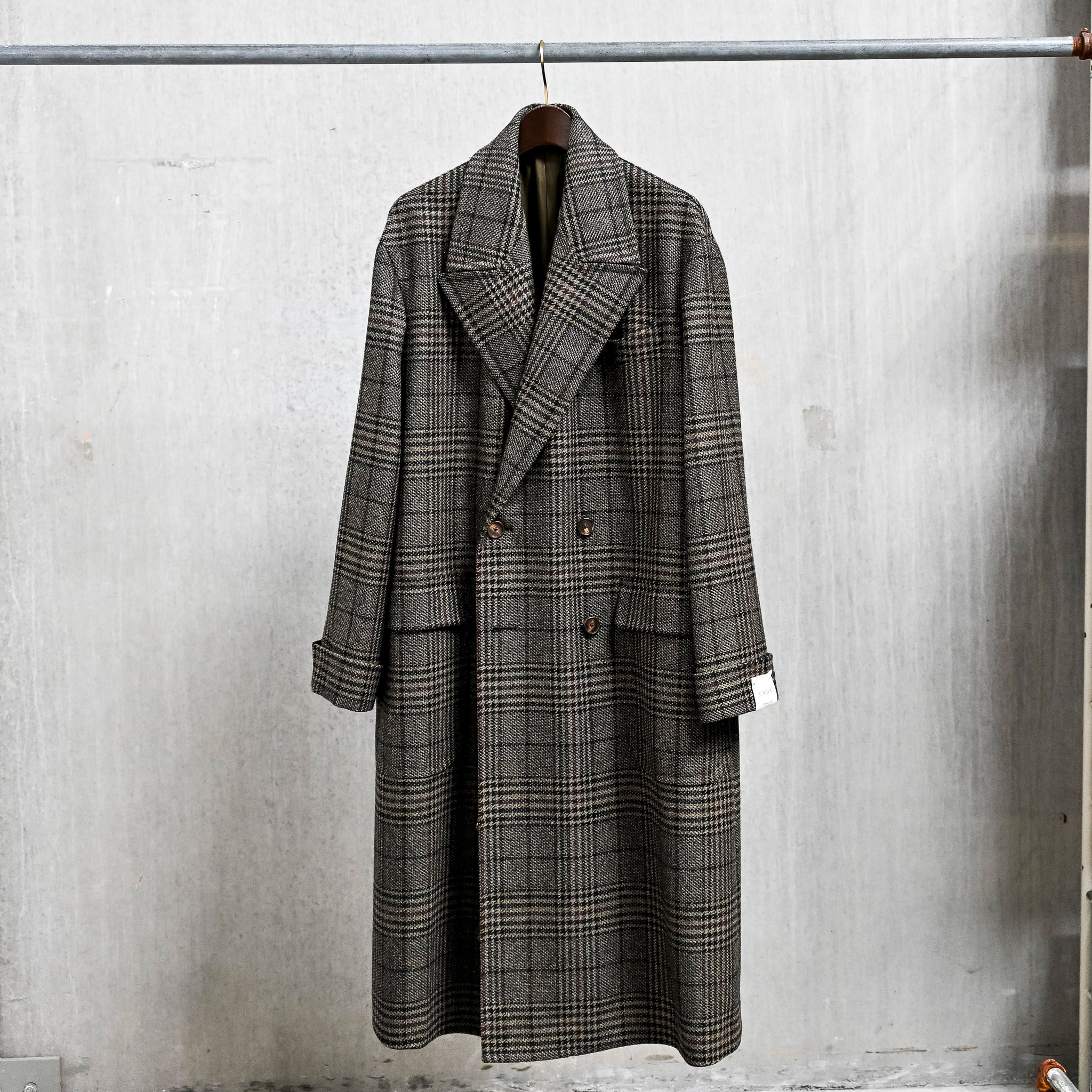 Caruso Rigoletto DB Overcoat Italian Tweed Verde Scuro – Frans