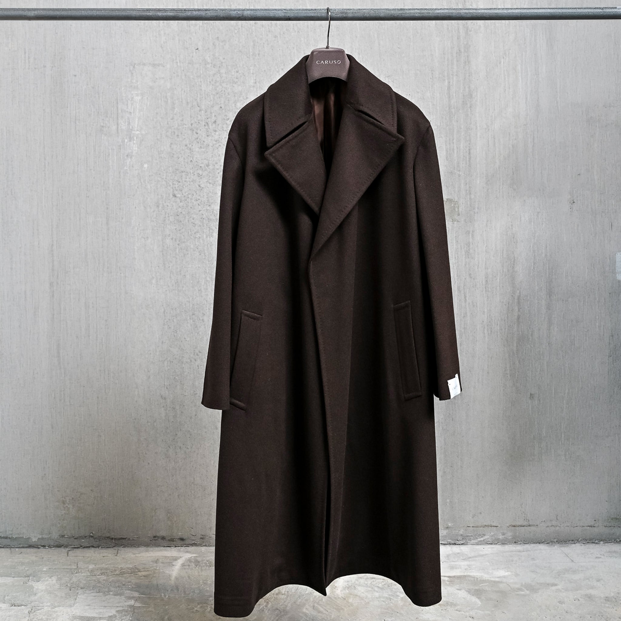 Caruso Rigoletto Belted Capolavoro Overcoat Marrone – Frans Boone