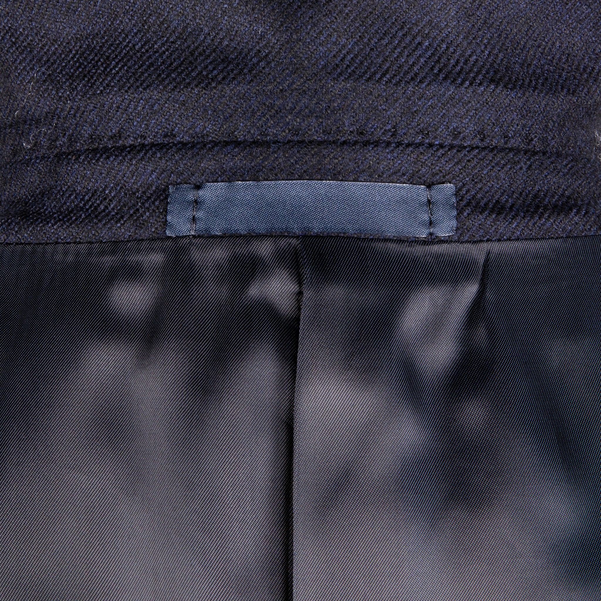 Caruso Fedora Jacket Wool Cashmere Twill Blu Notte