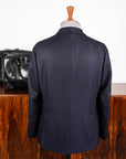 Caruso Fedora Jacket Wool Cashmere Twill Blu Notte