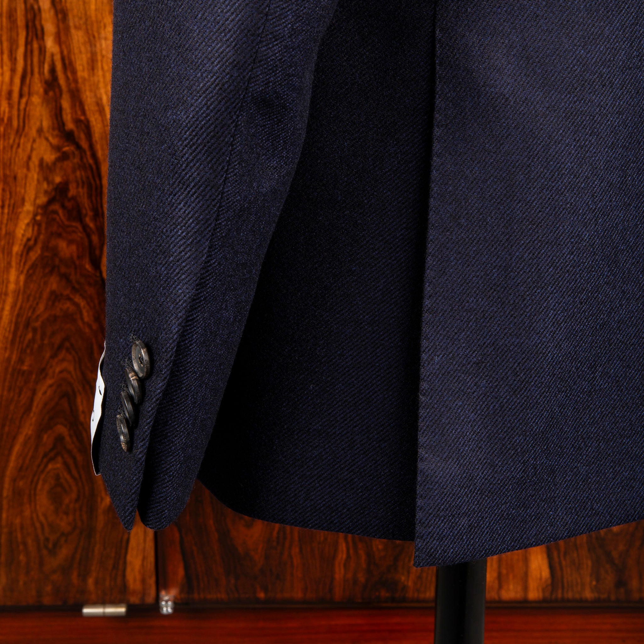 Caruso Fedora Jacket Wool Cashmere Twill Blu Notte
