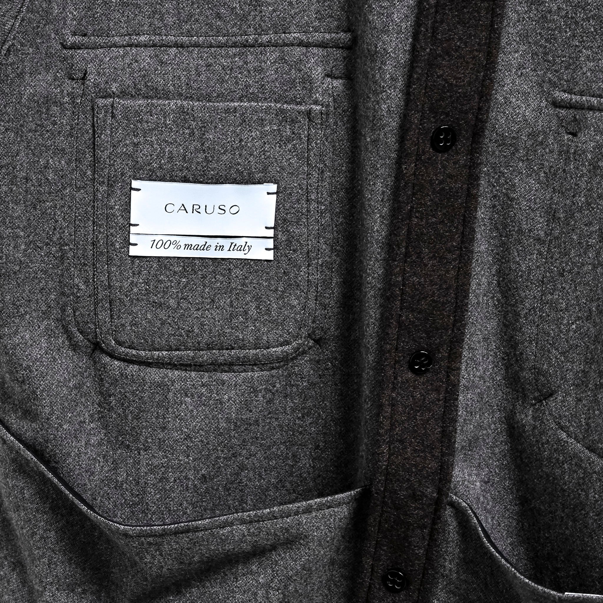 Caruso Overshirt Nuage 180's Wool Marrone