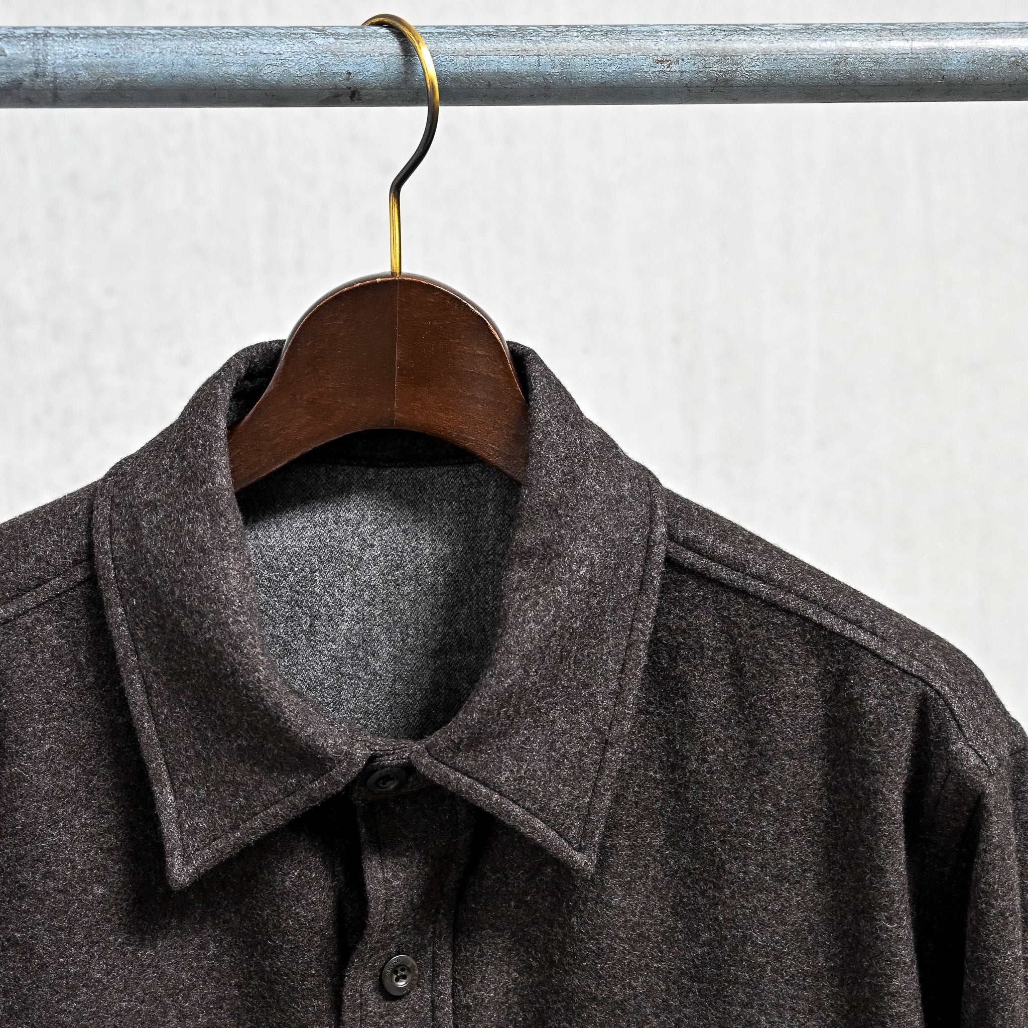 Caruso Overshirt Nuage 180's Wool Marrone