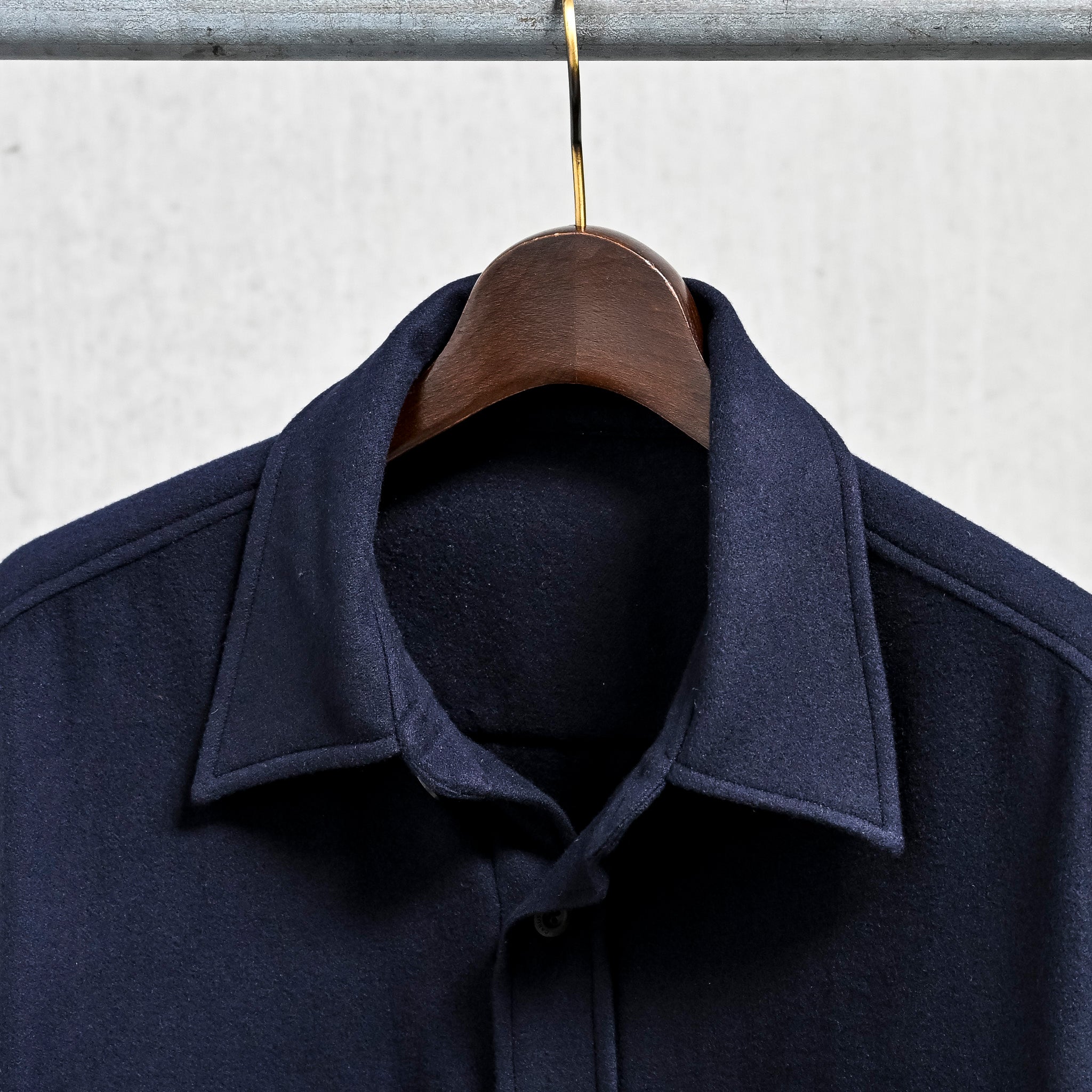 Caruso Overshirt Nuage 180's Wool Blu Notte