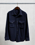 Caruso Overshirt Nuage 180's Wool Blu Notte