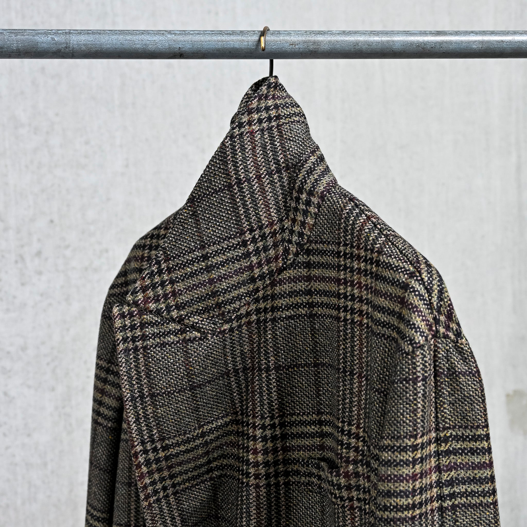 Caruso Rigoletto DB Overcoat Italian Tweed Verde Scuro