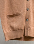 Drumohr Cashmere Gillet con Bottoni Sabbia
