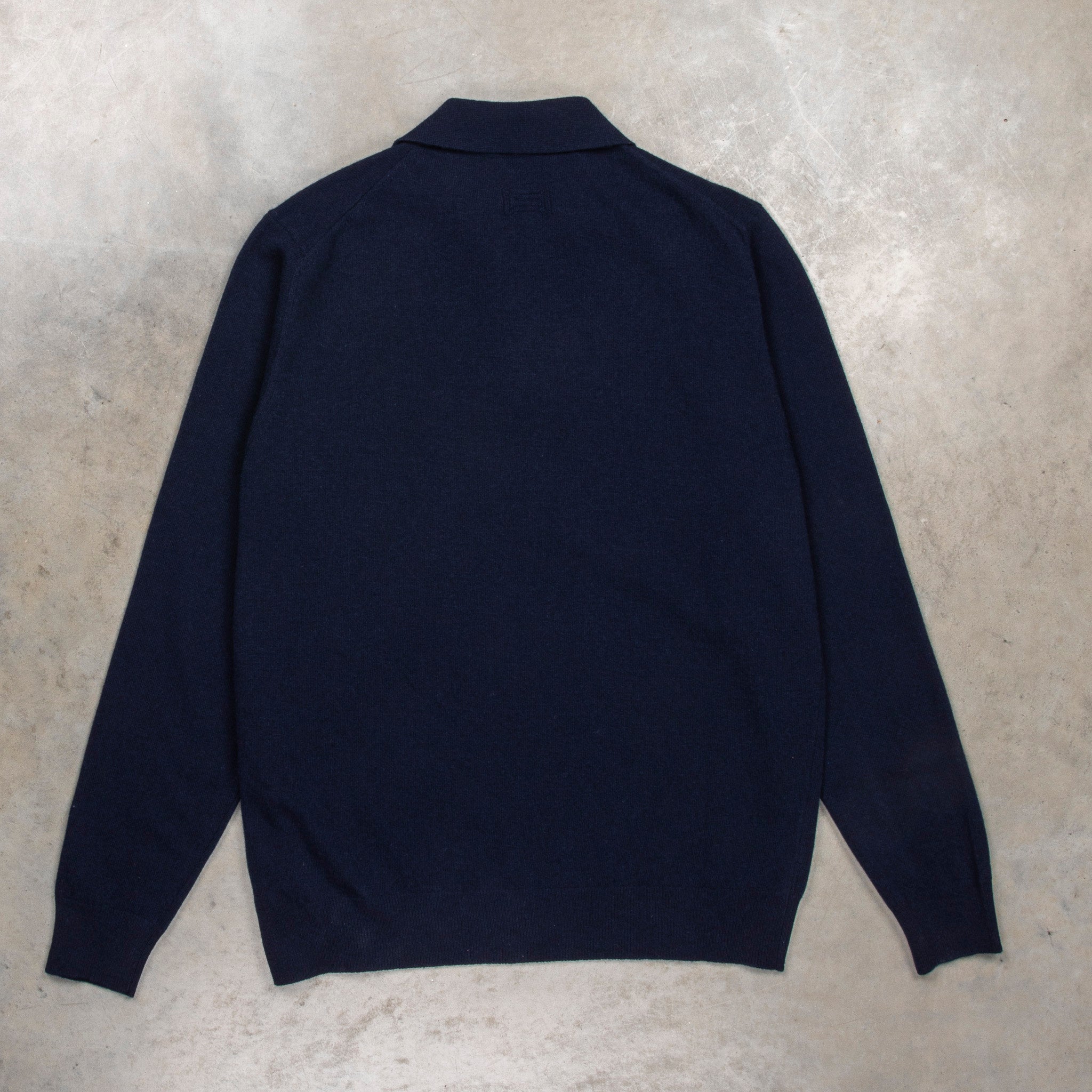 Drumohr Wool Cashmere Polo Blu Notte
