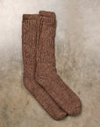 Chamula Alpaca Loose Rib Socks Cocoa