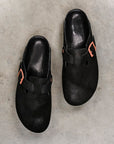 The Real McCoy´s Leather Foot Support Clogs Black