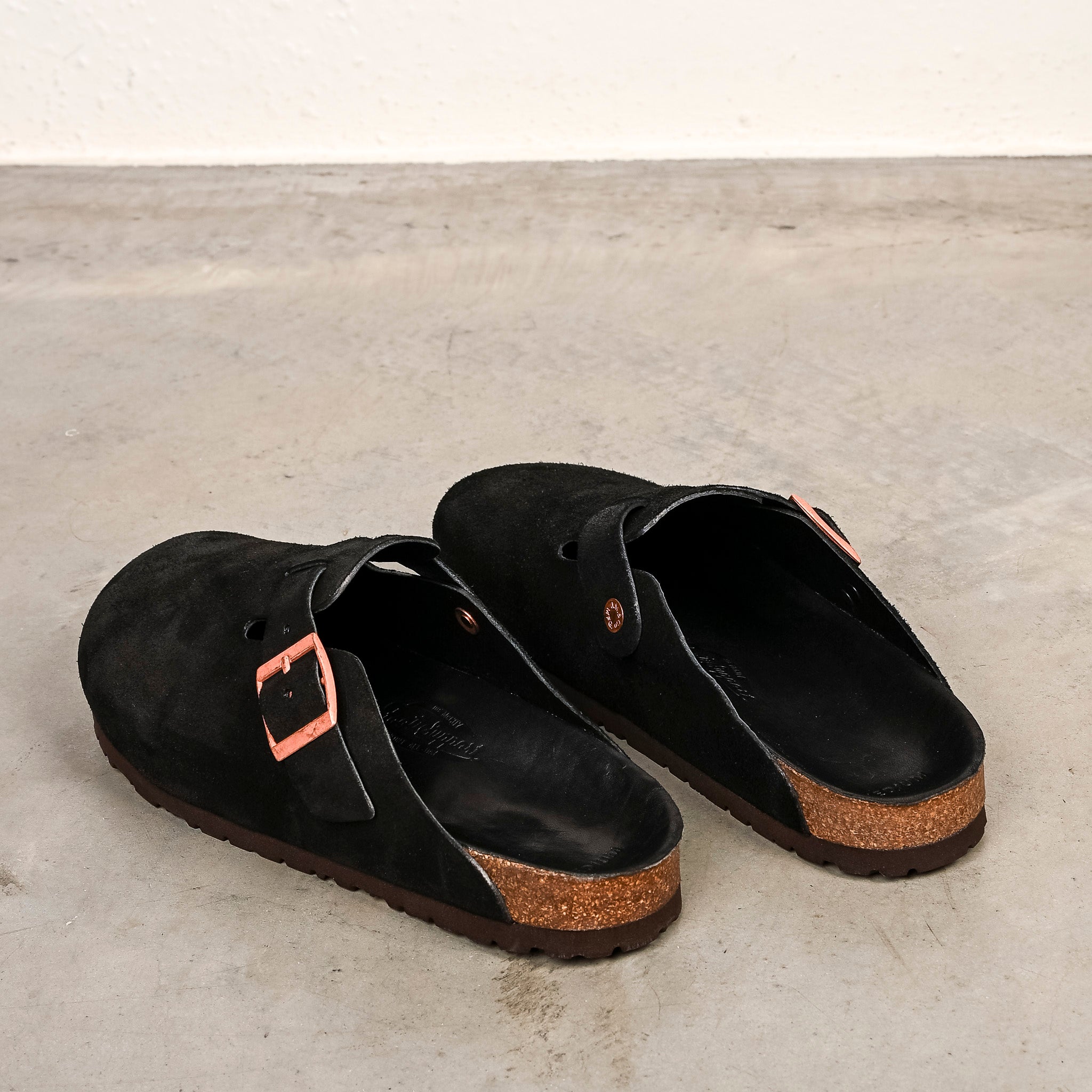 The Real McCoy´s Leather Foot Support Clogs Black – Frans Boone Store