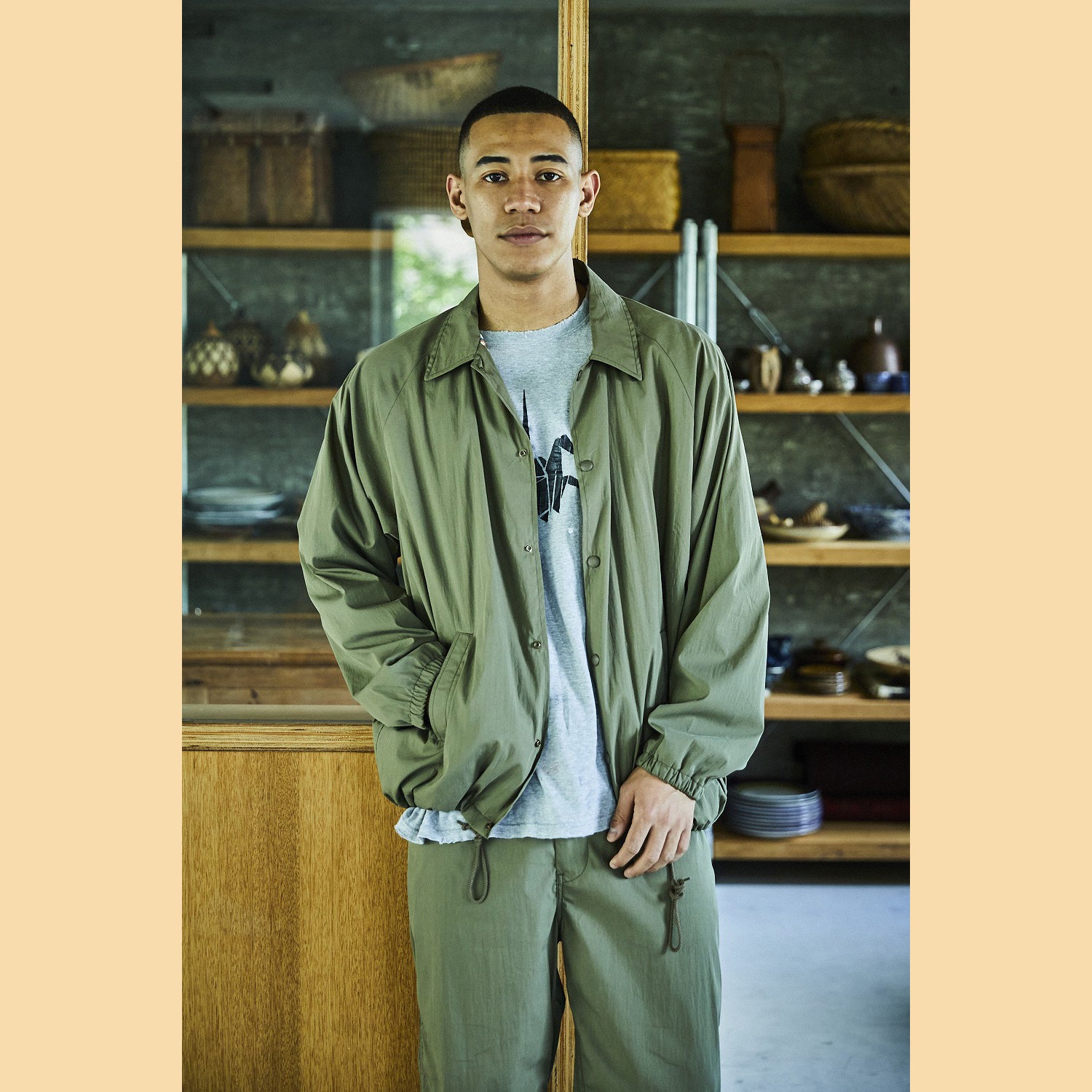 Orslow Coach Jacket Army Green