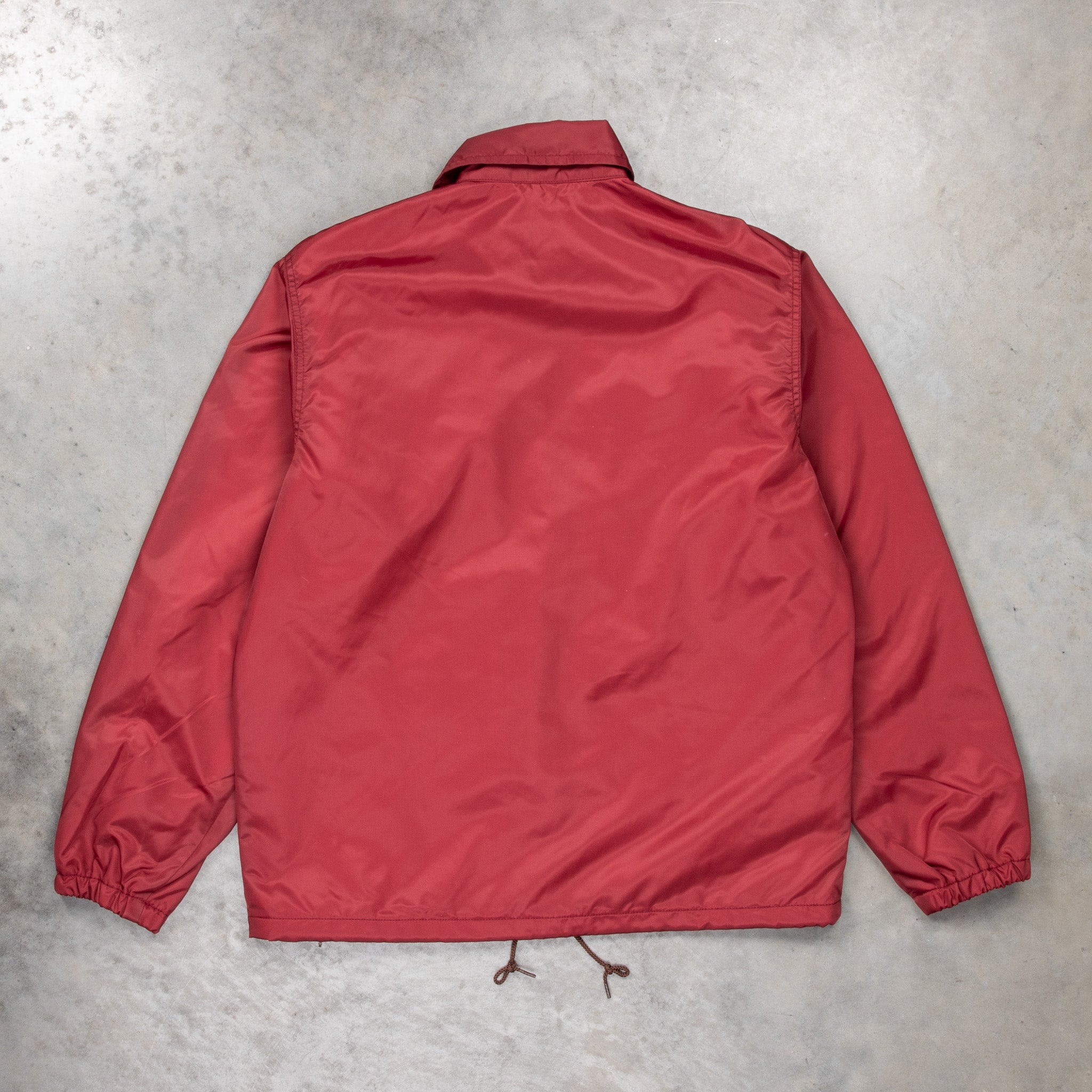 The Real McCoy&#39;s Nylon Cotton Lined Coach Jacket Burgundy