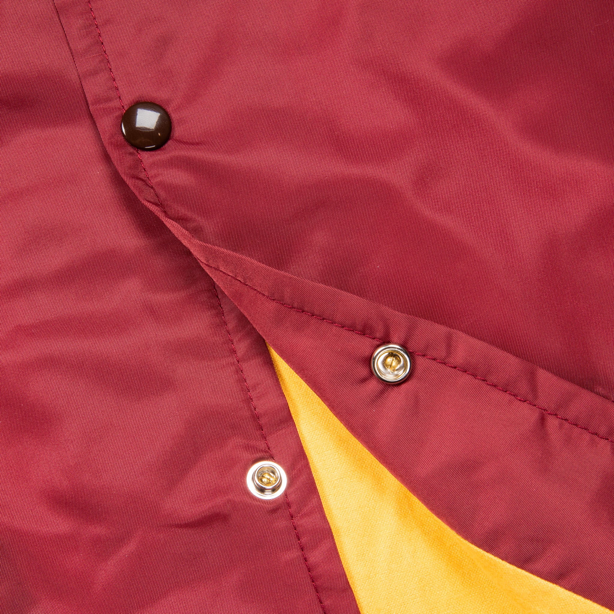 The Real McCoy&#39;s Nylon Cotton Lined Coach Jacket Burgundy