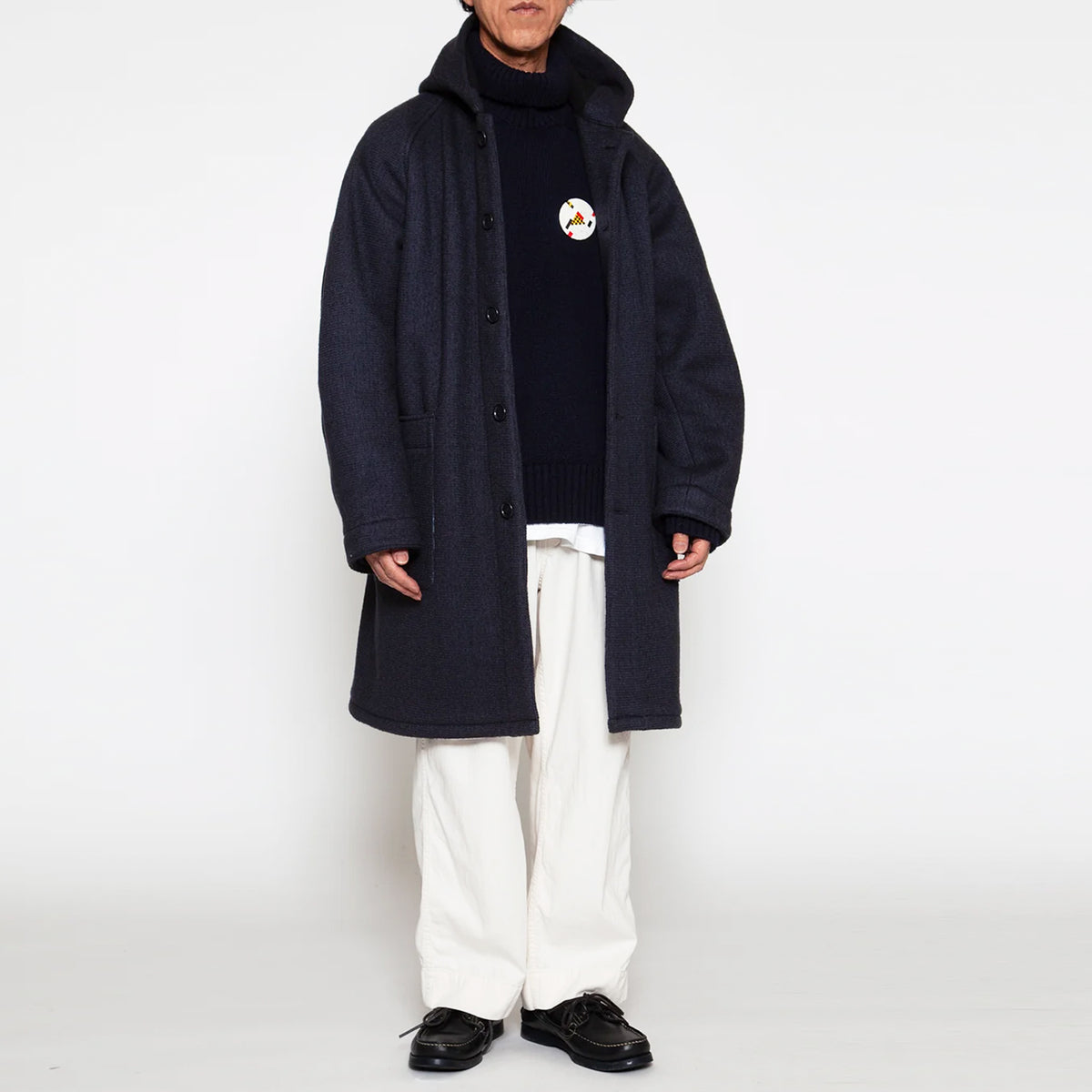 The Corona Utility Up Duster Parka Coat Beach Pile Navy