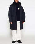 The Corona Utility Up Duster Parka Coat Beach Pile Navy