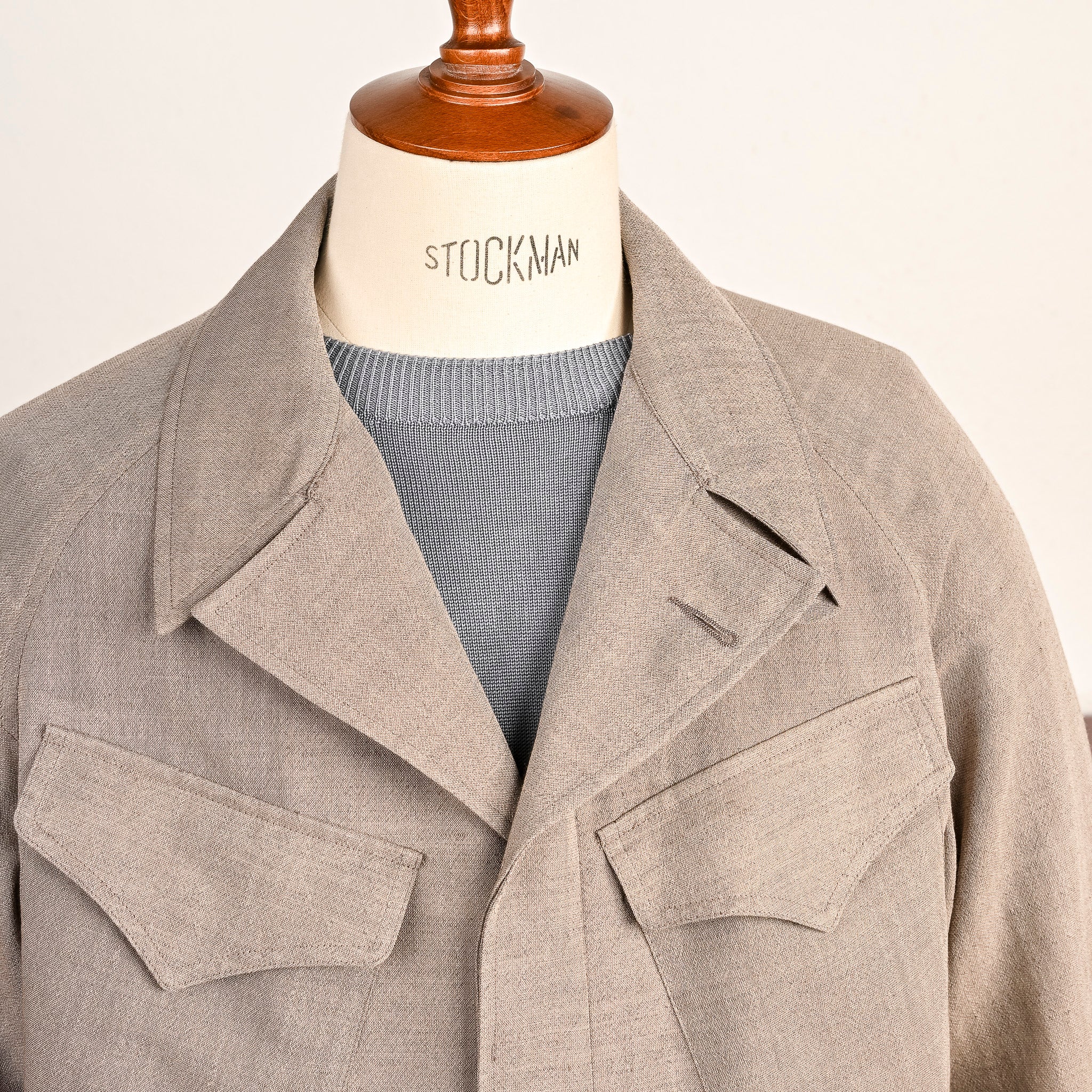 Cohérence Robert Jacket Wool Linen Mohair Ripple Beige – Frans
