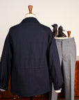 Cohérence Robert Jacket  Linen Mohair Ripple Dark Blue