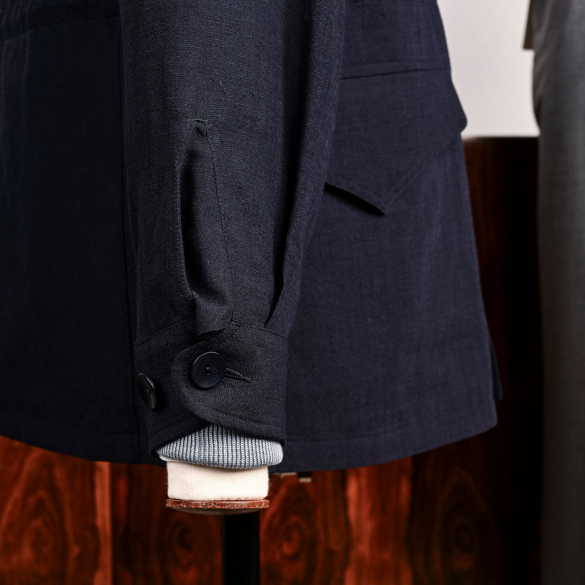 Cohérence Robert Jacket Wool Linen Mohair Ripple Dark Blue – Frans