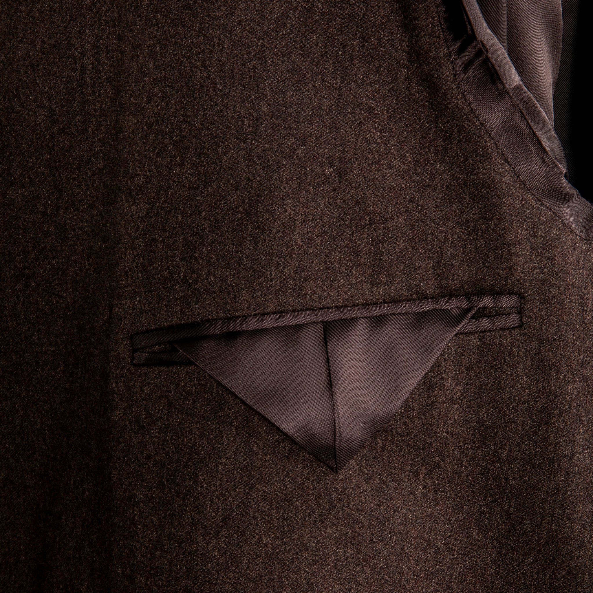 Cohérence Berto Double Breasted Coat Dolmany Satin Dark Brown