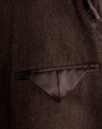 Cohérence Berto Double Breasted Coat Dolmany Satin Dark Brown