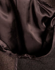 Cohérence Berto Double Breasted Coat Dolmany Satin Dark Brown