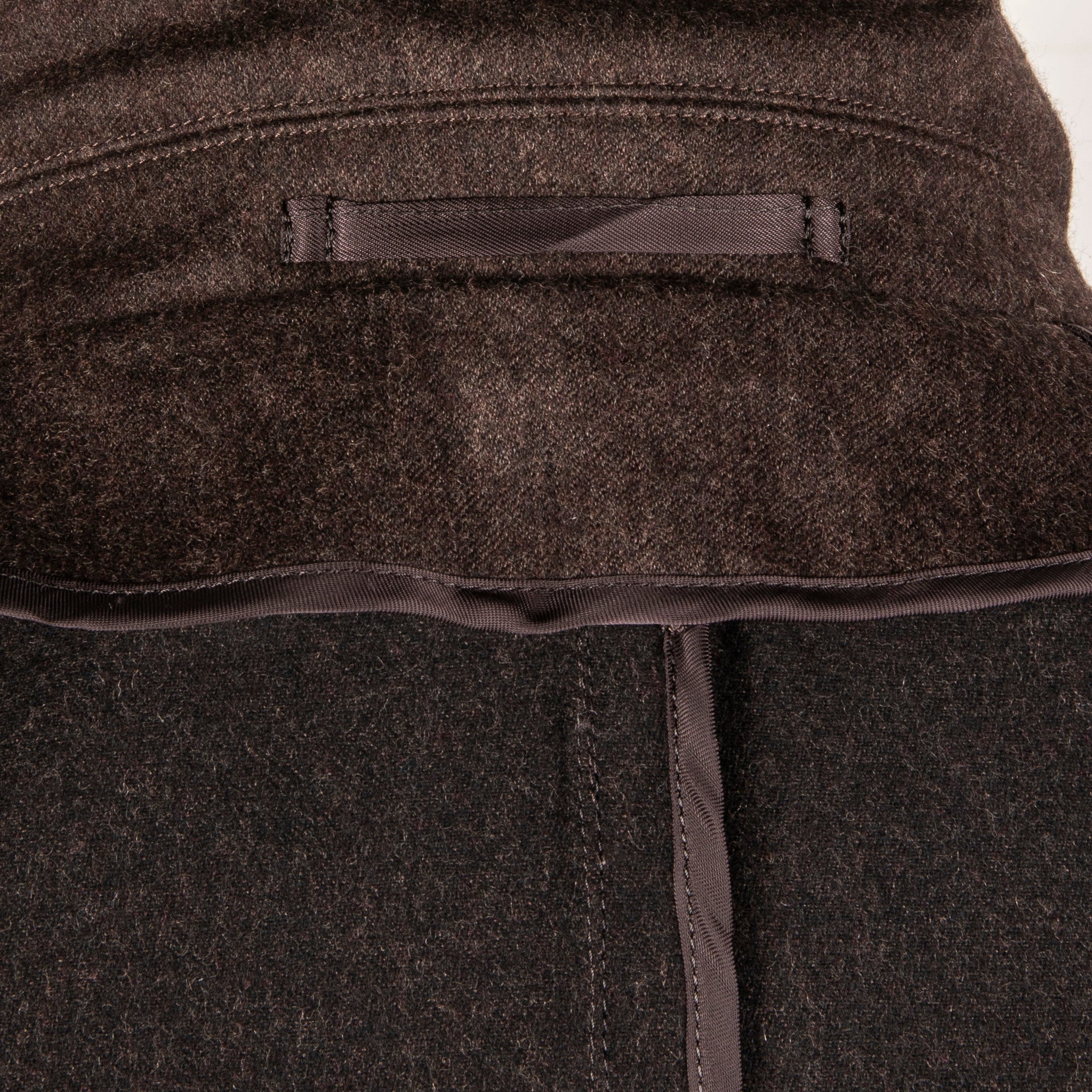 Cohérence Berto Double Breasted Coat Dolmany Satin Dark Brown