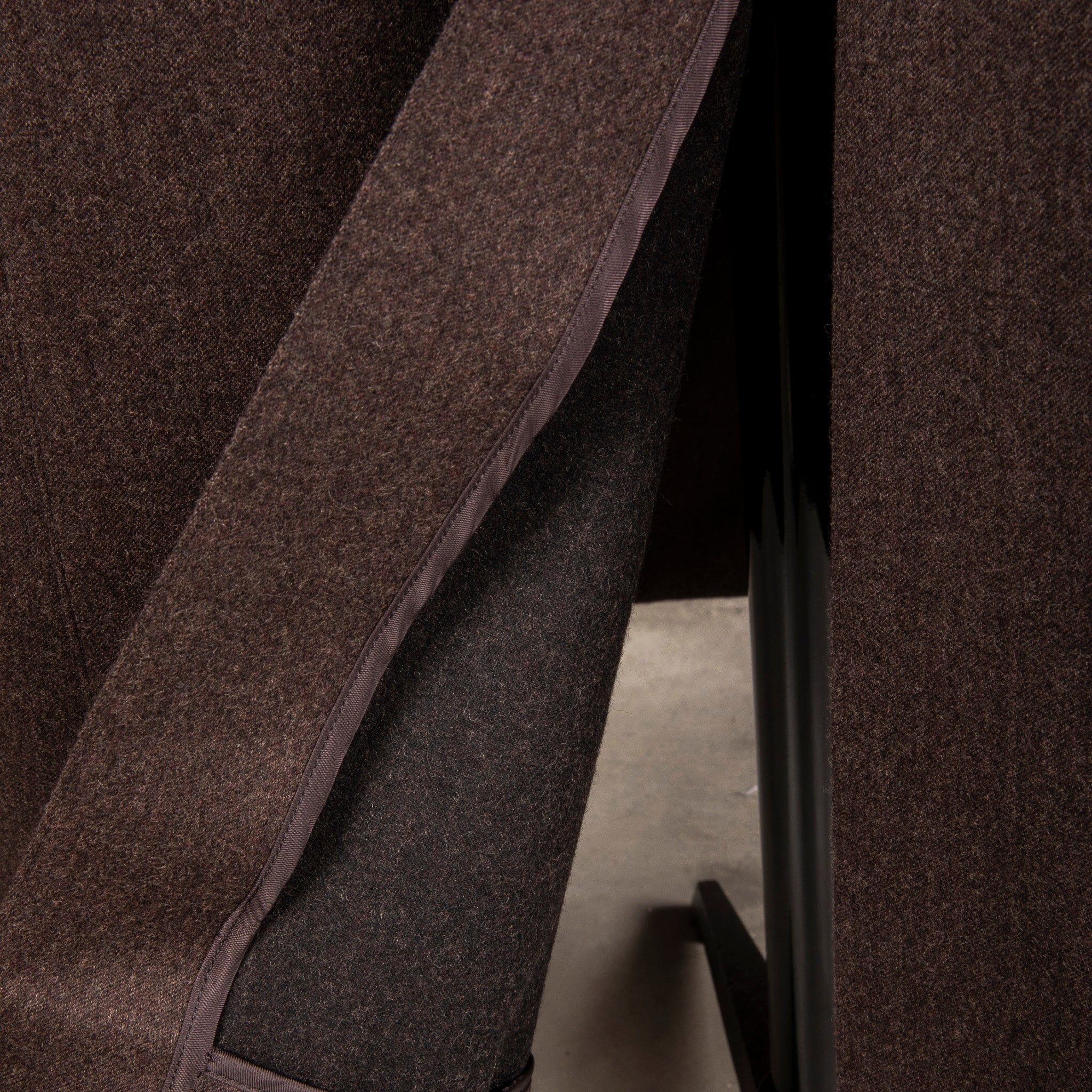 Cohérence Berto Double Breasted Coat Dolmany Satin Dark Brown