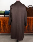 Cohérence Berto Double Breasted Coat Dolmany Satin Dark Brown