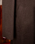 Cohérence Berto Double Breasted Coat Dolmany Satin Dark Brown