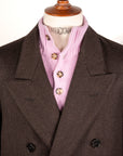 Cohérence Berto Double Breasted Coat Dolmany Satin Dark Brown