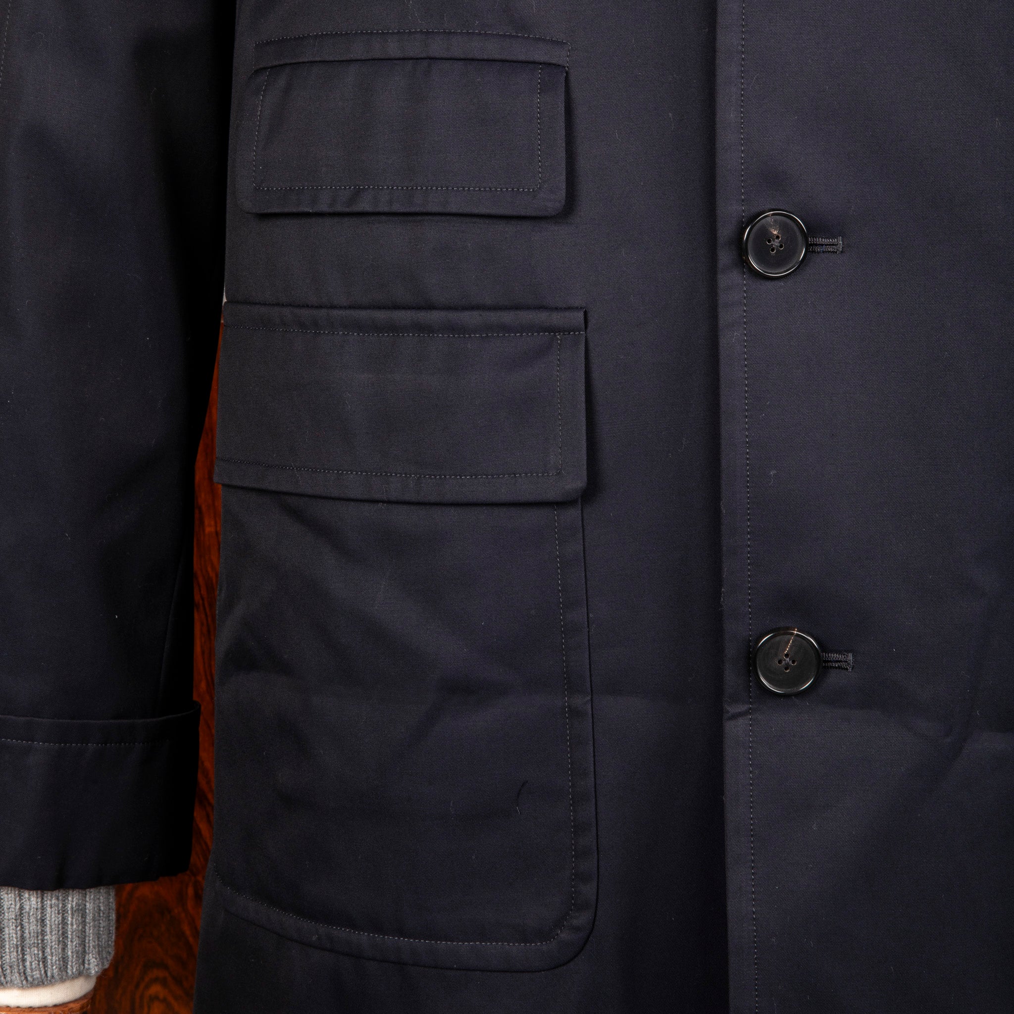 Cohérence Corb II Coat Gabardine II Dark Blue